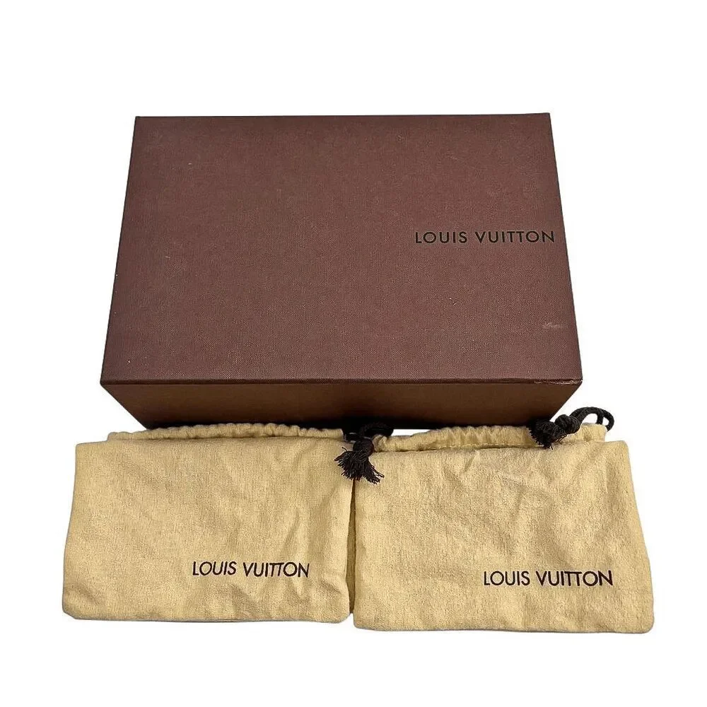 Louis Vuitton Monogram Fabric Mule Slide Sandals Block Heel EU 36 US 6 Authentic